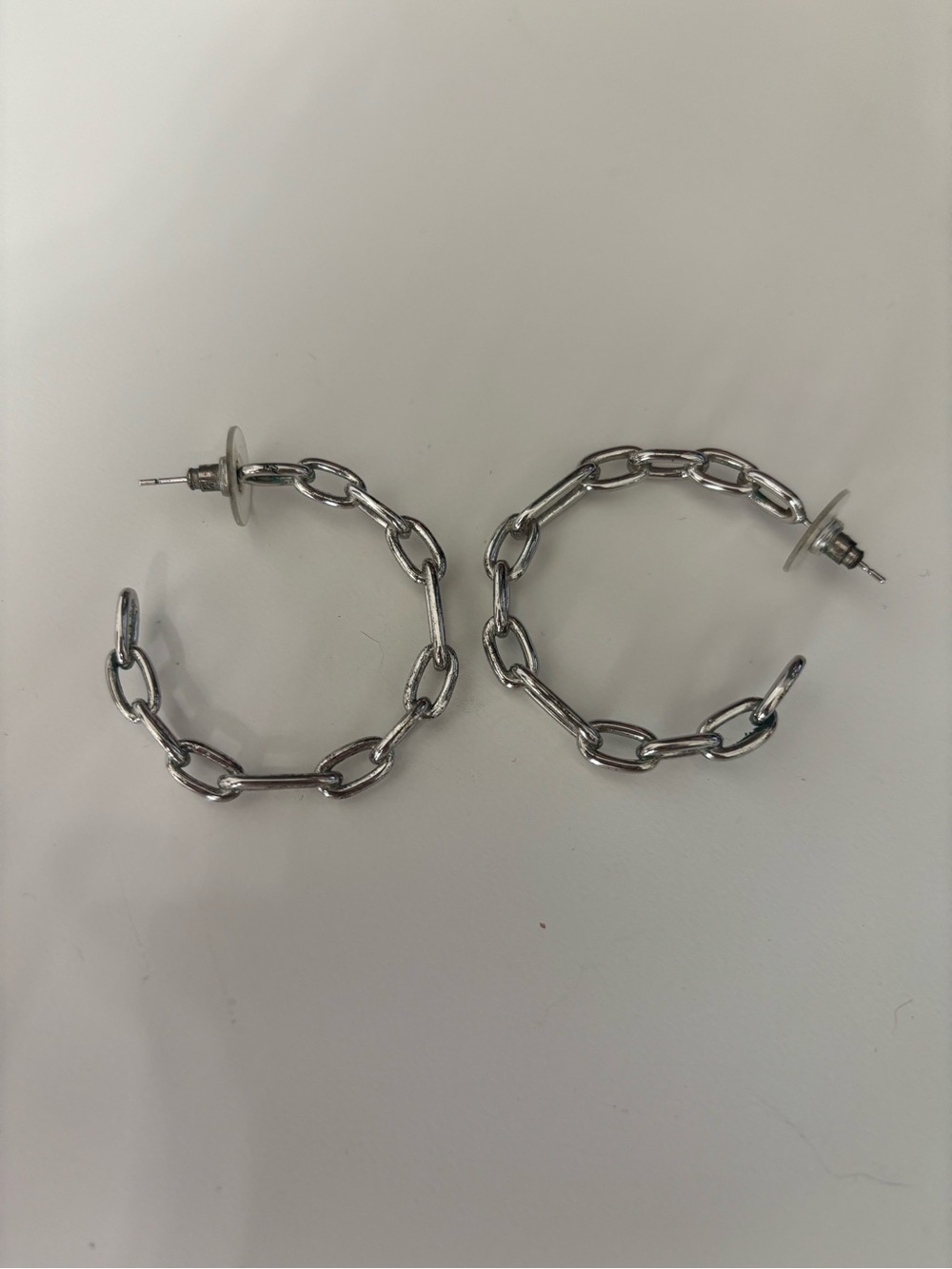 Kendra Scott Silver Chain-Link Hoop Earrings - Women Jewelry